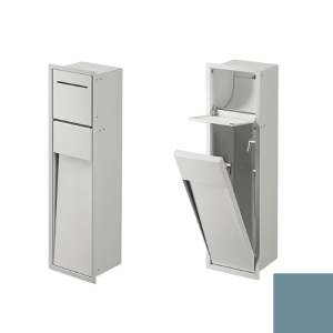 Inda MY Secret A8085BAQ inbouwnis met toiletrolhouder en hygiënische douche190x660mm mat acquamarina