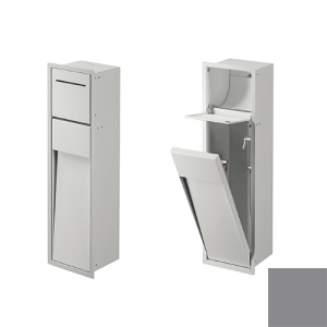 Inda MY Secret A8085BTN inbouwnis met toiletrolhouder en hygiënische douche190x660mm mat titanio