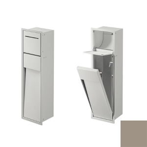 Inda MY Secret A8085BVS inbouwnis met toiletrolhouder en hygiënische douche190x660mm mat visone