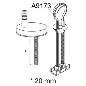 Pressalit Chilli - Comfort D2 DK3999 verstelbaar scharnier, top montage chroom (set van 2)