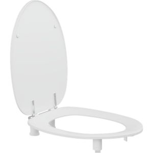 Pressalit Dania R43000 toiletzitting 50mm verhoogd met deksel met spatscherm wit