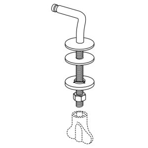 Pressalit BG4P999 1000 set vaste scharnieren chroom