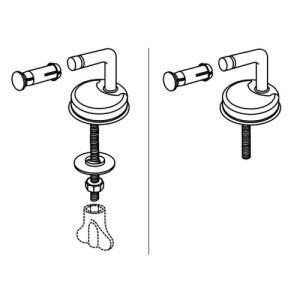 Pressalit BR7999 Objecta D set verstelbare scharnieren chroom