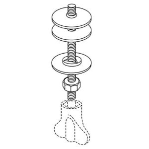 Pressalit BZ5999 Calmo-T Soft set vaste scharnieren chroom