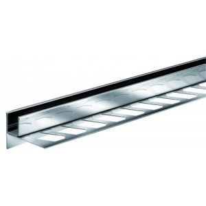 Blanke Aqua Keil Glas 193280B120R glas afsluitprofiel 1200x37mm rechts RVS geborsteld