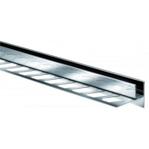 Blanke Aqua Keil Glas 1932856120L glas afsluitprofiel 1200x37mm links mat zwart