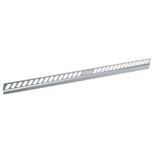 Blanke Aqua Keil Wand 845280B080L afsluitprofiel 980x8x24mm links RVS geborsteld