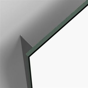 Clou Hold Me CL/08.04.002.40 set van 2 kantlijsten voor verdekte spiegelbevestiging RVS gepolijst (OUTLET)