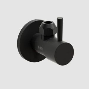 Clou InBe IB064500121 design hoekstopkraan type 1, rond, met knelmoer en krimpkous, mat zwart