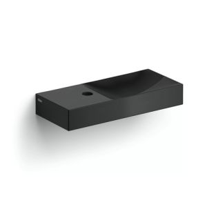 Clou Vale CL033016201L fontein 45x19cm met kraangat links mat zwart keramiek