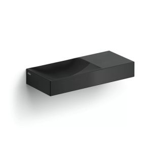 Clou Vale CL0330162R fontein 45x19cm zonder kraangat rechts mat zwart keramiek
