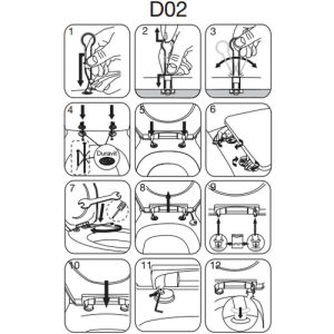 Pressalit D02999 345-Calmo-Delight-T Soft-T Soft D set verstelbare scharnieren chroom