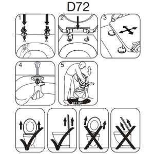 Pressalit D72999 Calmo set verstelbare scharnieren chroom