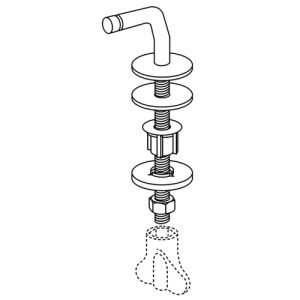 Pressalit D94999 716 set vaste scharnieren chroom