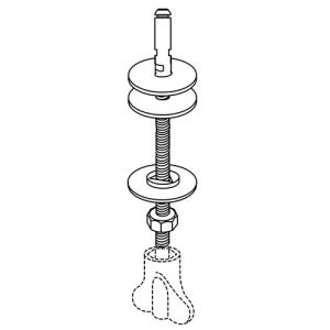 Pressalit DA7999 320-300+ set vaste scharnieren chroom