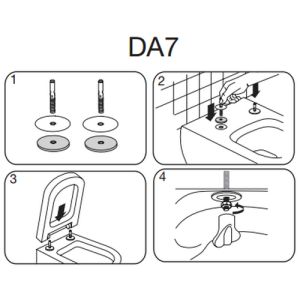 Pressalit DA7999 320-300+ set vaste scharnieren chroom
