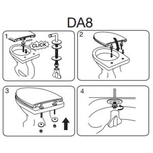 Pressalit DA8999 300+ set vaste scharnieren chroom