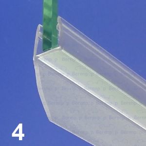 Exa-Lent Universal monsterstukje doucherubber type DS04 - 2cm lengte en geschikt voor glasdikte 6mm - 1 flap