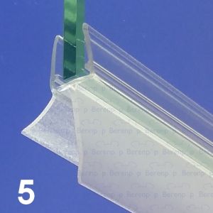 Exa-Lent Universal DS051006 - G06207100 helder doucheprofiel 1 flap 1 flapje 100cm - 6mm