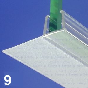 Exa-Lent Universal DS091008 - G08014100 helder doucheprofiel 1 flap horizontaal 100cm - 8mm