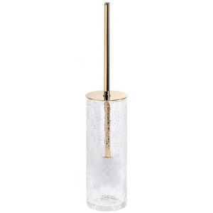 Decor Walther Crack 0933020 CR SBG toiletborstelgarnituur (met deksel) craquelé glas/ goud