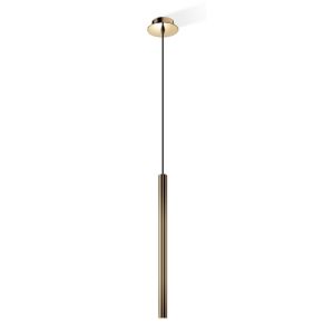 Decor Walther 0214010 PIPE 1 LED hanglamp gepolijst messing