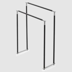 Decor Walther Club 0509360 CLUB HT handdoekstandaard choom en mat zwart