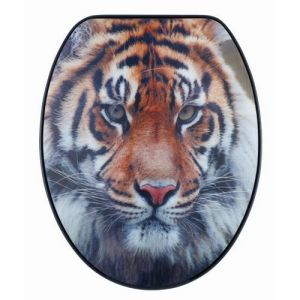 Diaqua Paris 3D 31171010 toiletzitting met deksel 3D motief Tiger