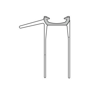 Duka GUMD498-E lang afdichtprofiel 100cm transparant, 8mm