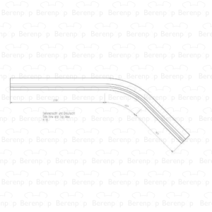 Duscholux 250484.01.002.000 afwaterprofiel gehoekt rechts, 61,4cm