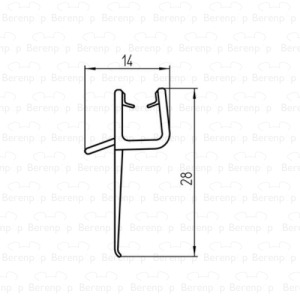 Duscholux 251017.01.000.1000 buigbare afwaterstrip horizontaal 100cm, 6mm