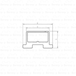 Duscholux  620236.01.061.2100 magneetprofiel, 210cm, pergamon