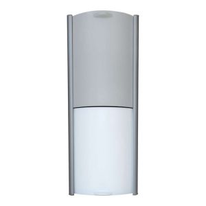 Duscholux Showerbox 950.818020.070 opbergkastje mat zilver, met 2 schuifelementen wit en grijs, 57cm