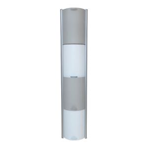 Duscholux Showerbox 950.818040.070 opbergkastje mat zilver, met 4 schuifelementen 2x wit en 2x grijs, 113cm