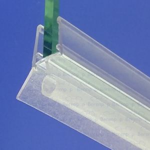 Exa-Lent Universal DS131008 kwartrond helder doucheprofiel 1 flapje 1 rondje 100cm - 8mm
