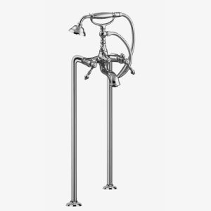 Fima Carlo Frattini Epoque F50544BR vrijstaande badkraan 2-greeps met garnituur brons