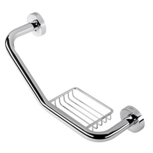 Geesa Luna 5528 badgreep 45 graden met zeephouder chroom