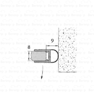 Get Wet TSS 007 afdichtprofiel vertikaal 201cm transparant, 8mm