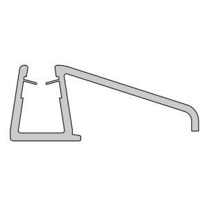 HSK E100059-2 gebogen afdichtingsprofiel tbv 4-delige kwartronde douchedeur