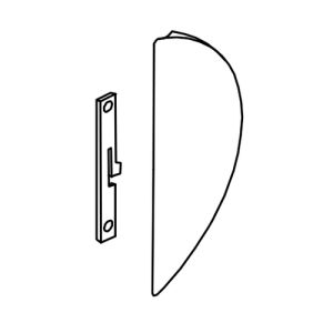 HSK E100140-13-01 halfronde greep alu mat zilver