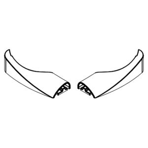 HSK E100211-20-04 afdekkapjes voor waterdorpel, wit