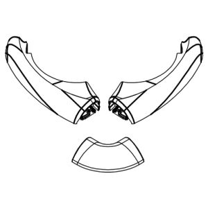 HSK E100211-3-04 afdekkapjes voor waterdorpel, wit