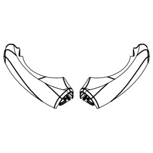 HSK E100211-5-01 afdekkapjes voor waterdorpel, alu mat zilver