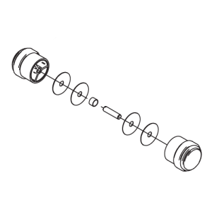 HSK Exklusiv E85140-52 knopgreep tbv draaivouwdeur, chroom/zwart *niet meer leverbaar*