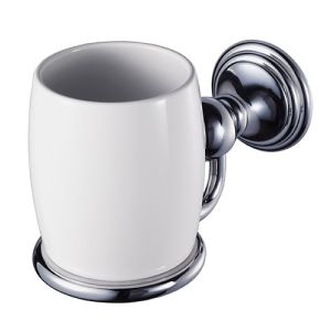 Haceka Allure 1126171 glashouder porselein/ chroom