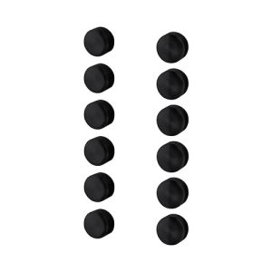 Haceka Ixi 1208585 afdekkapjes set/12 mat zwart PVC