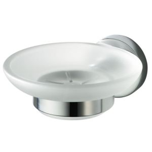 Haceka Kosmos 1118699 zeephouder met inzet gesatineerd glas/ chroom