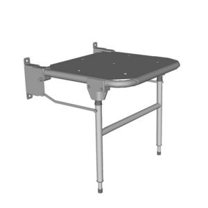 Handicare (Linido) LI2214002402 hulppootset voor verkorte douchezitting RVS gecoat wit