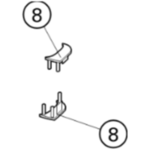 Huppe 1002, 054207 set afdekkapjes tbv magneetprofiel *niet meer leverbaar*