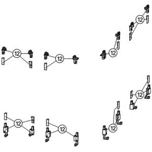 Huppe 1002, 054539 set wieltjes en geleiders *niet meer leverbaar*